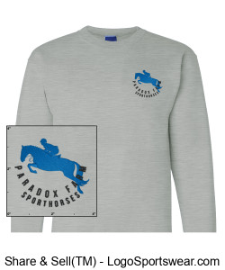 Champion Powerblend Adult Unisex Crewneck - Silver Grey Design Zoom